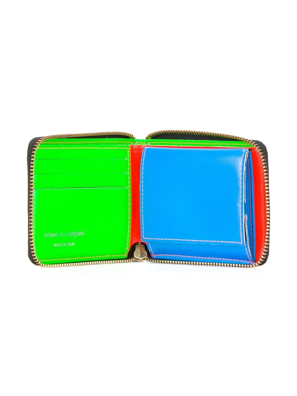 colour block zipped wallet - 3