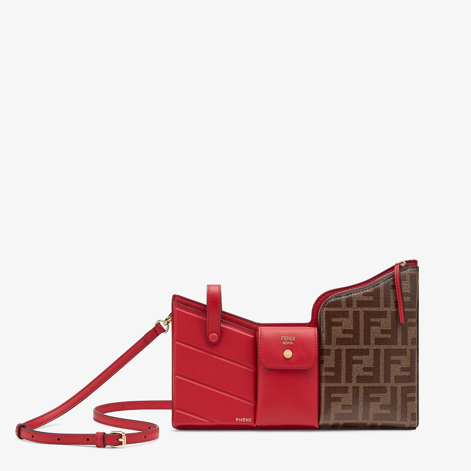 Red leather messenger - 1