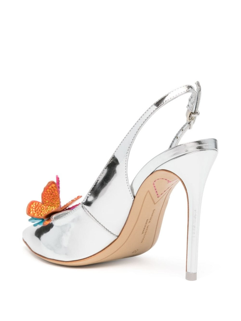 Vanessa 100mm metallic-finish pumps 3