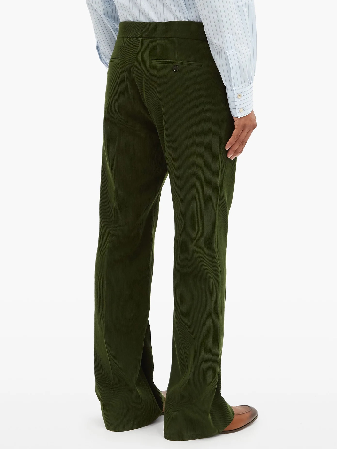 Cotton-corduroy wide-leg trousers - 5