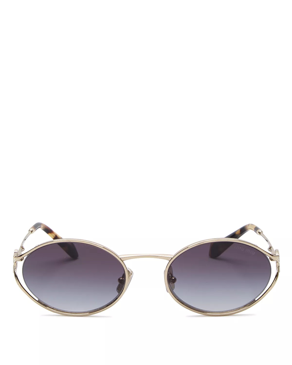 Metal Oval Sunglasses, 54mm - 4