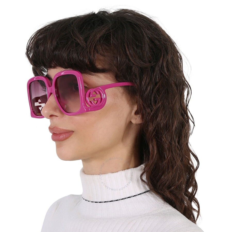 GUCCI Gucci Violet Gradient Square Ladies Sunglasses GG1326S  display picture 1