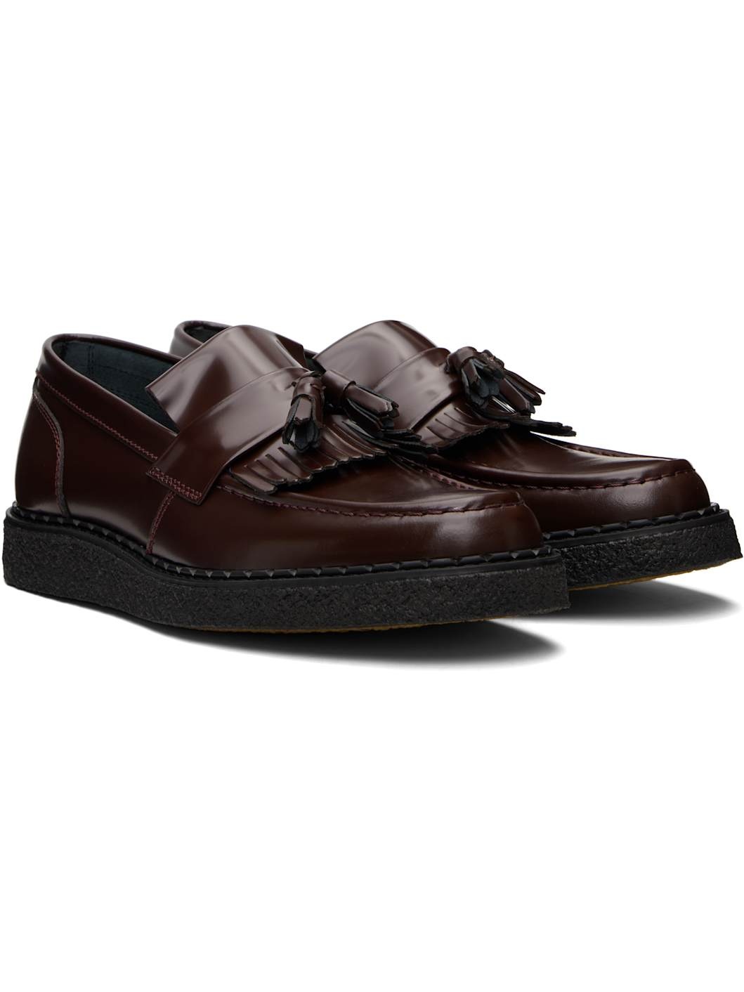 Burgundy George Cox Edition Tassel Loafers - 4
