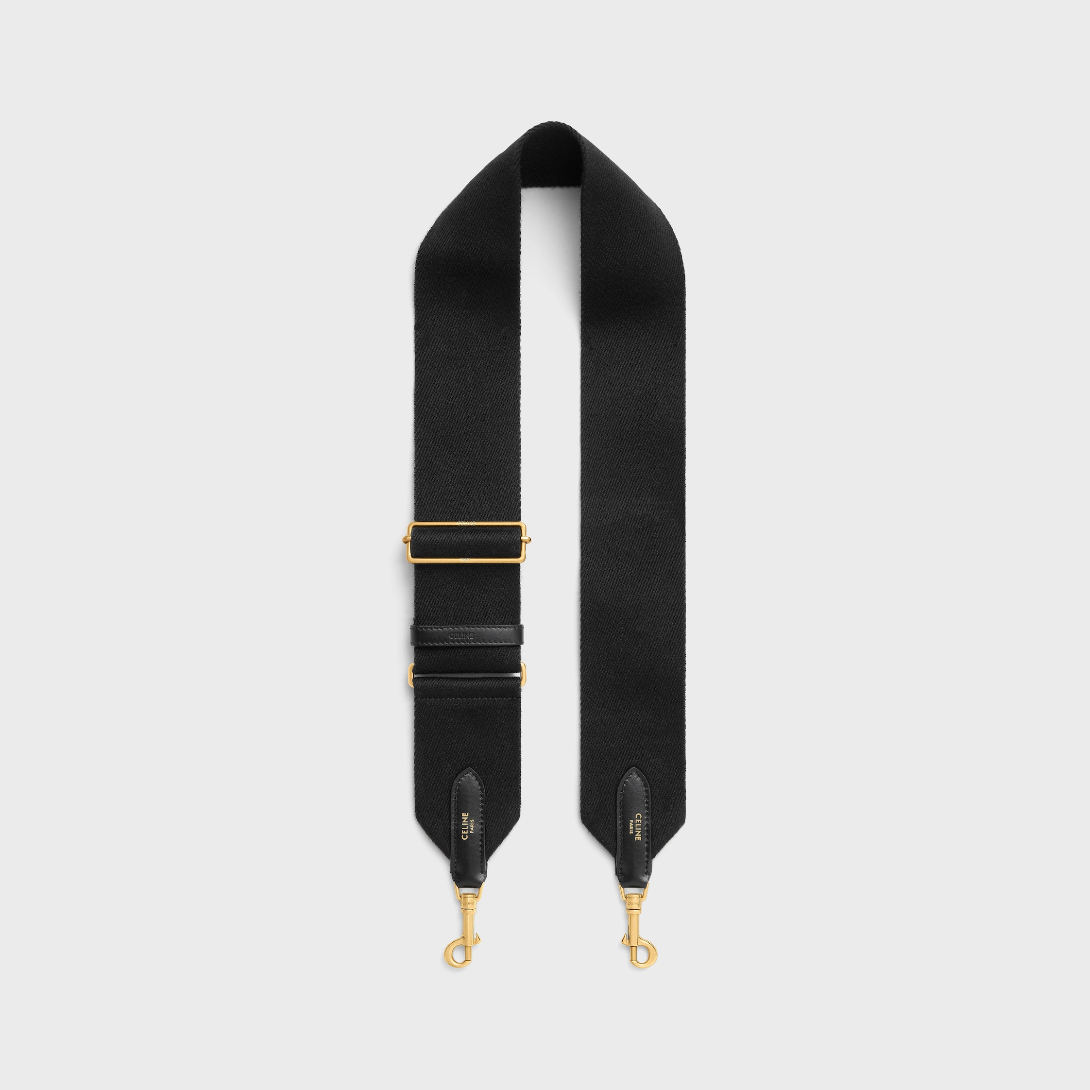 adjustable strap in wool with GOLD FINISHING - 1