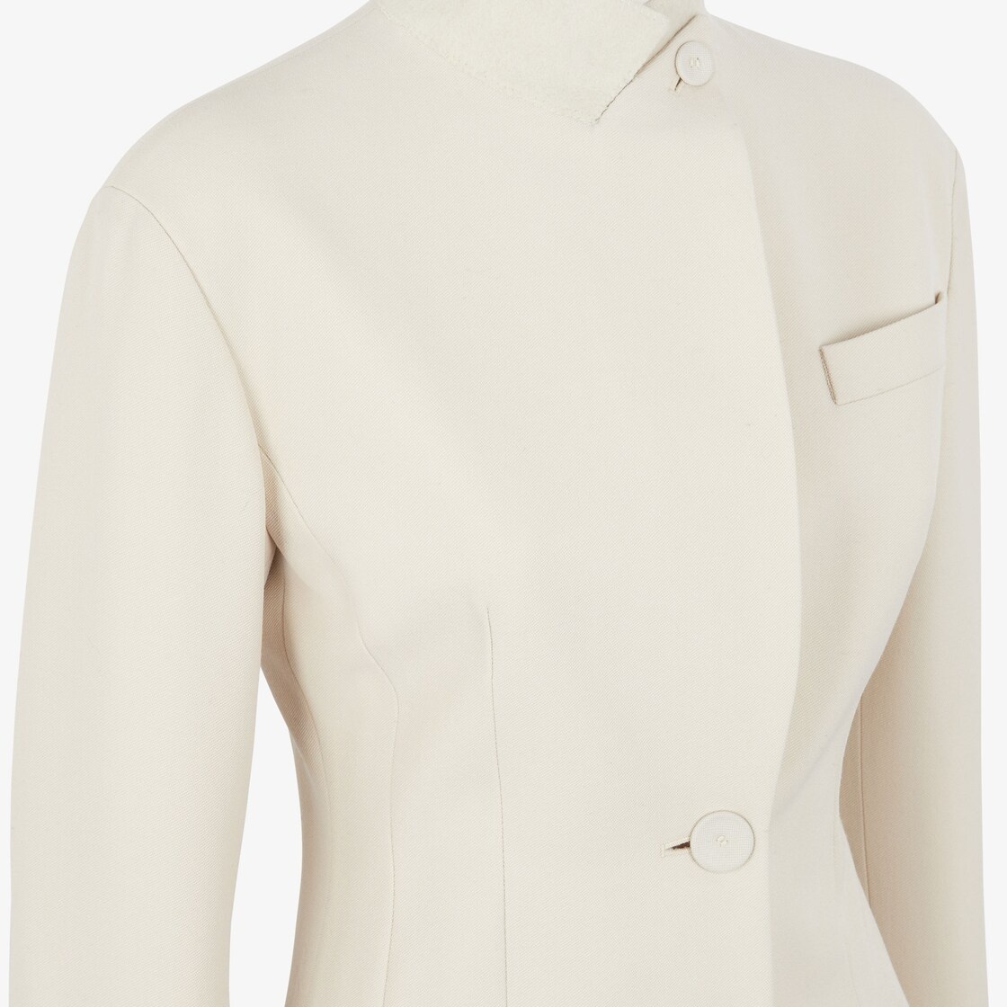 White grain de poudre wool jacket - 3