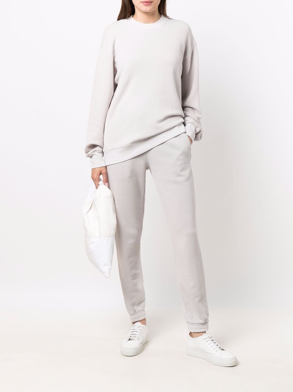 elasticated-waist cotton trousers - 2