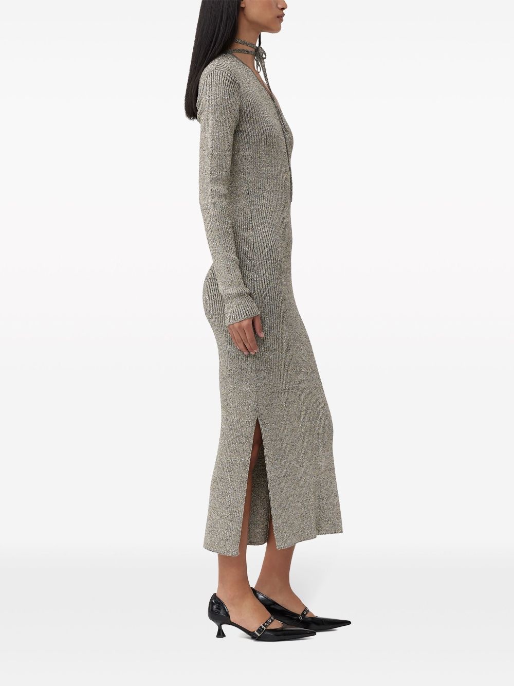 Sparkle one-sleeve dress - 3