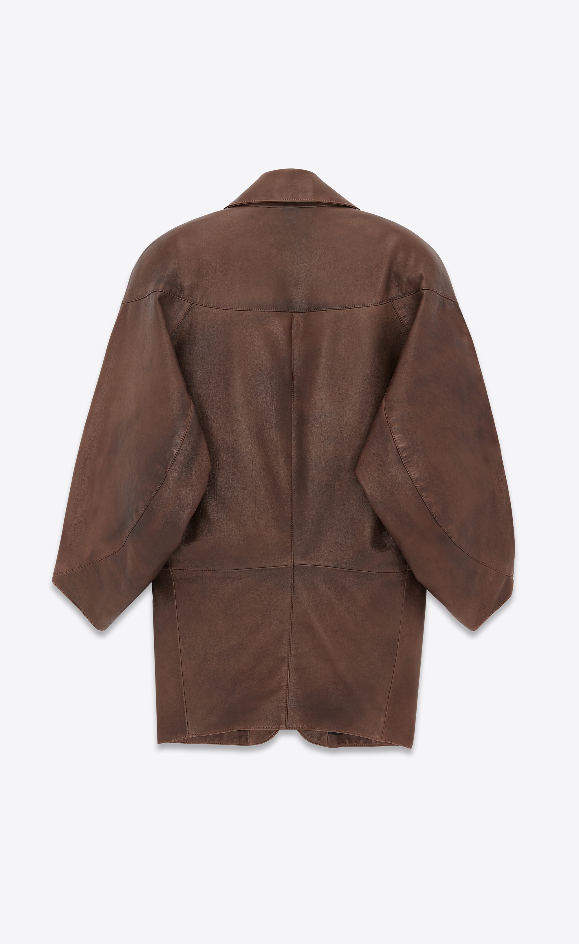 oversized jacket in lambskin - 3