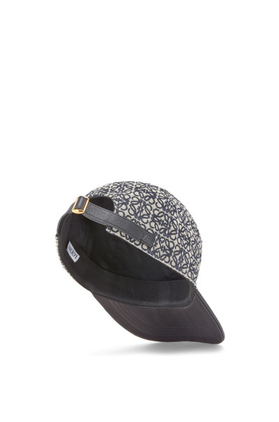 Loewe Anagram cap in jacquard and calfskin outlook