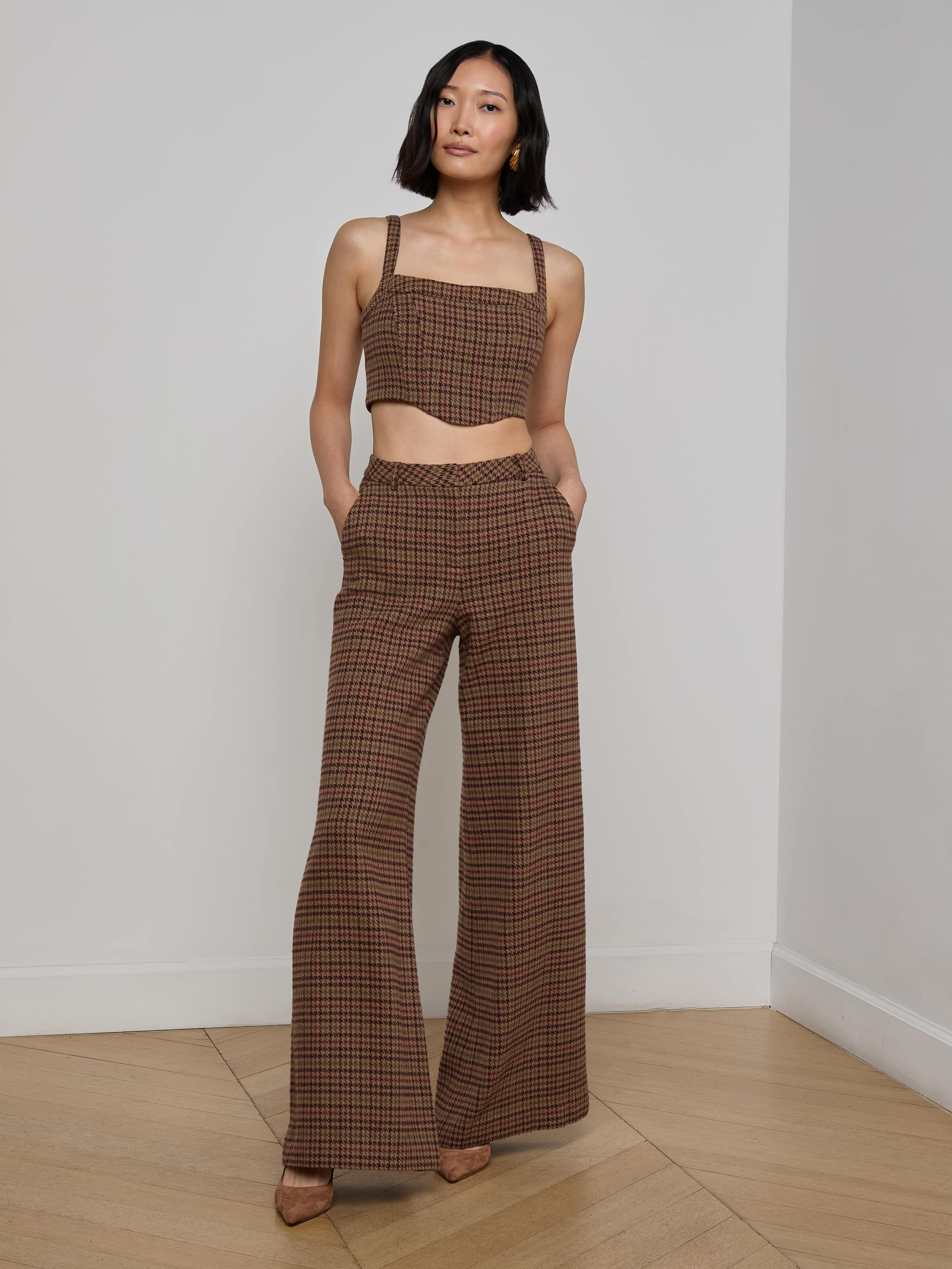 Pilar Houndstooth Wide-Leg Pant - 2