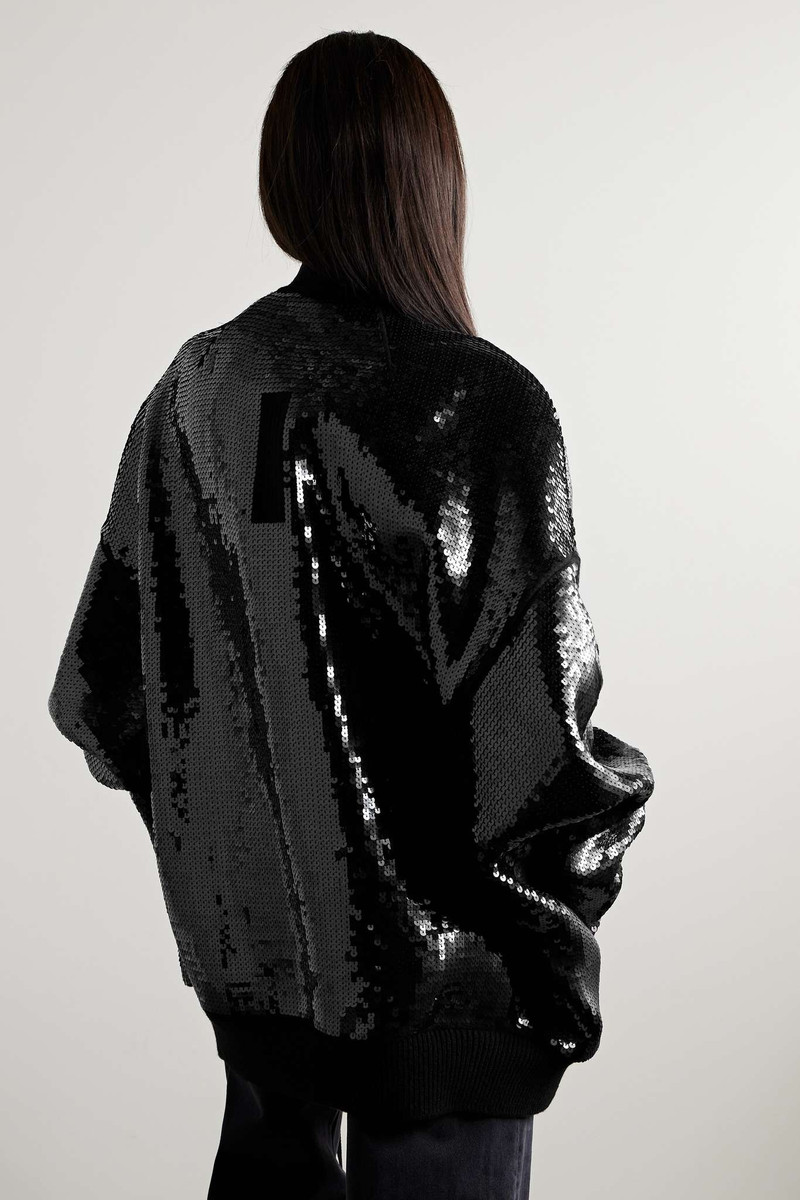 Peter Flight oversized sequined wool-felt bomber jacket 4