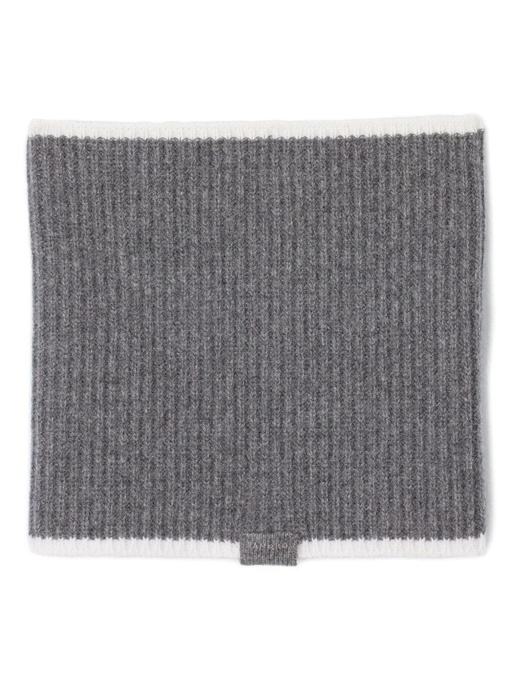 ribbed contrast-trim scarf - 1