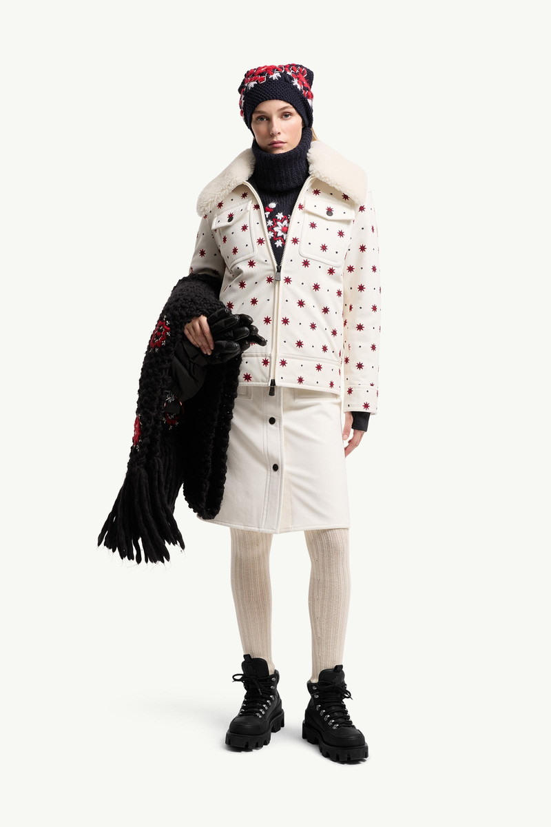 Moncler Grenoble Larient Geometric Pattern Down Shirt Jacket outlook