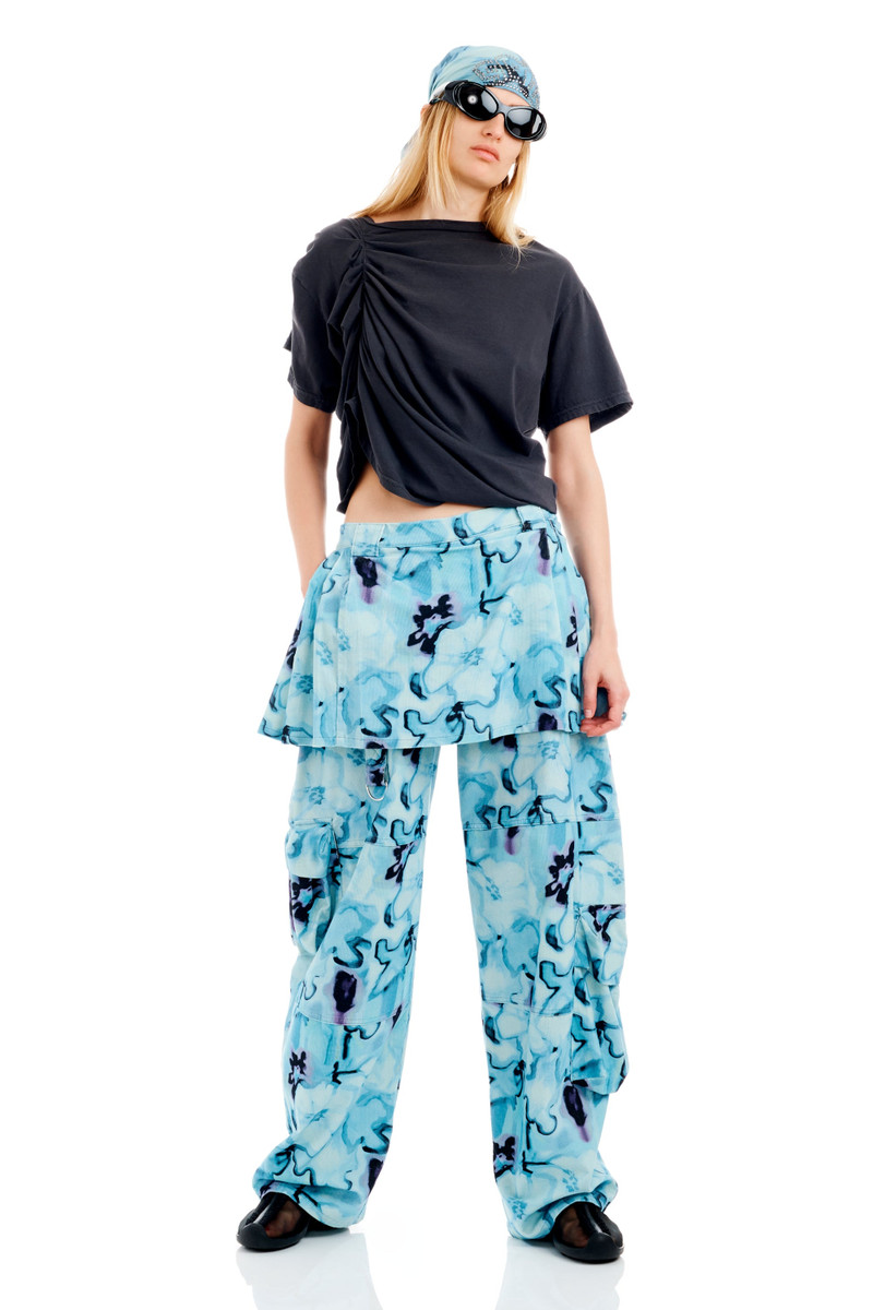 Collina Strada SKY WATERCOLOR FLORAL LAWN SKIRT CARGO PANT outlook