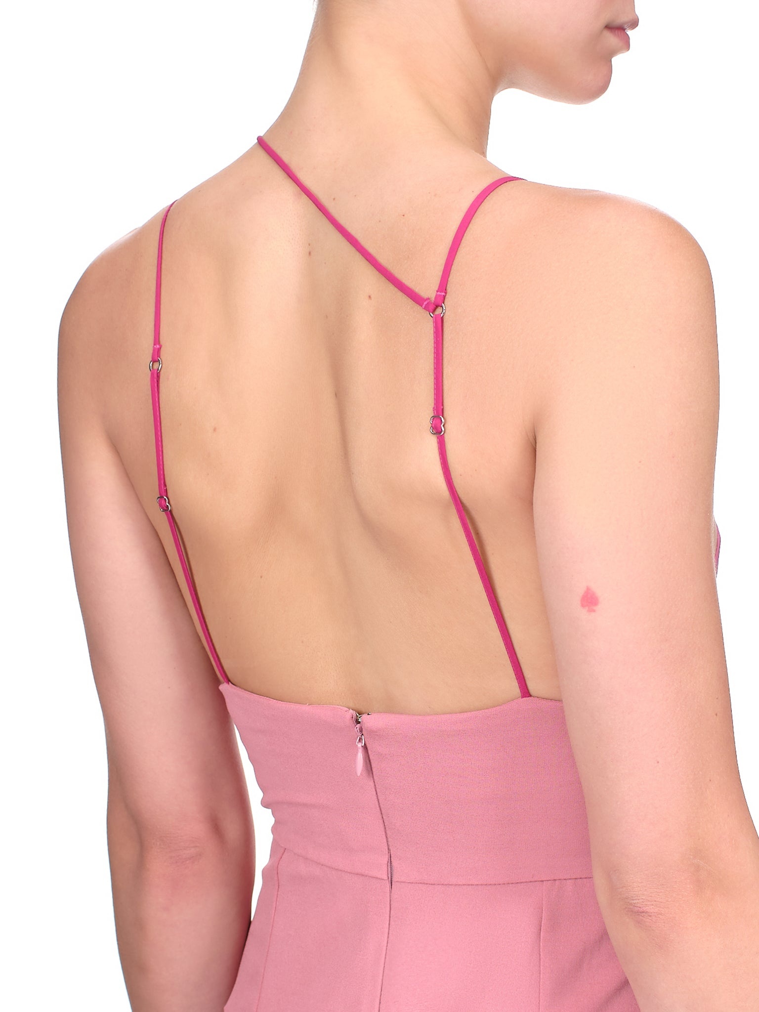 Asymmetric Strap Fitted Mini Dress - 5