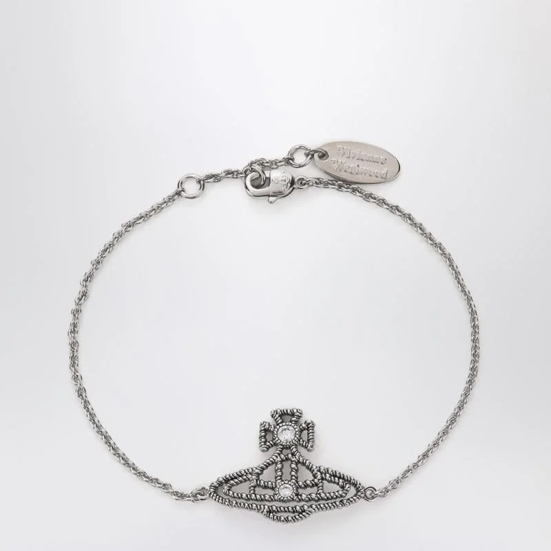Vivienne Westwood Platinum Orb Logo Bracelet - 1
