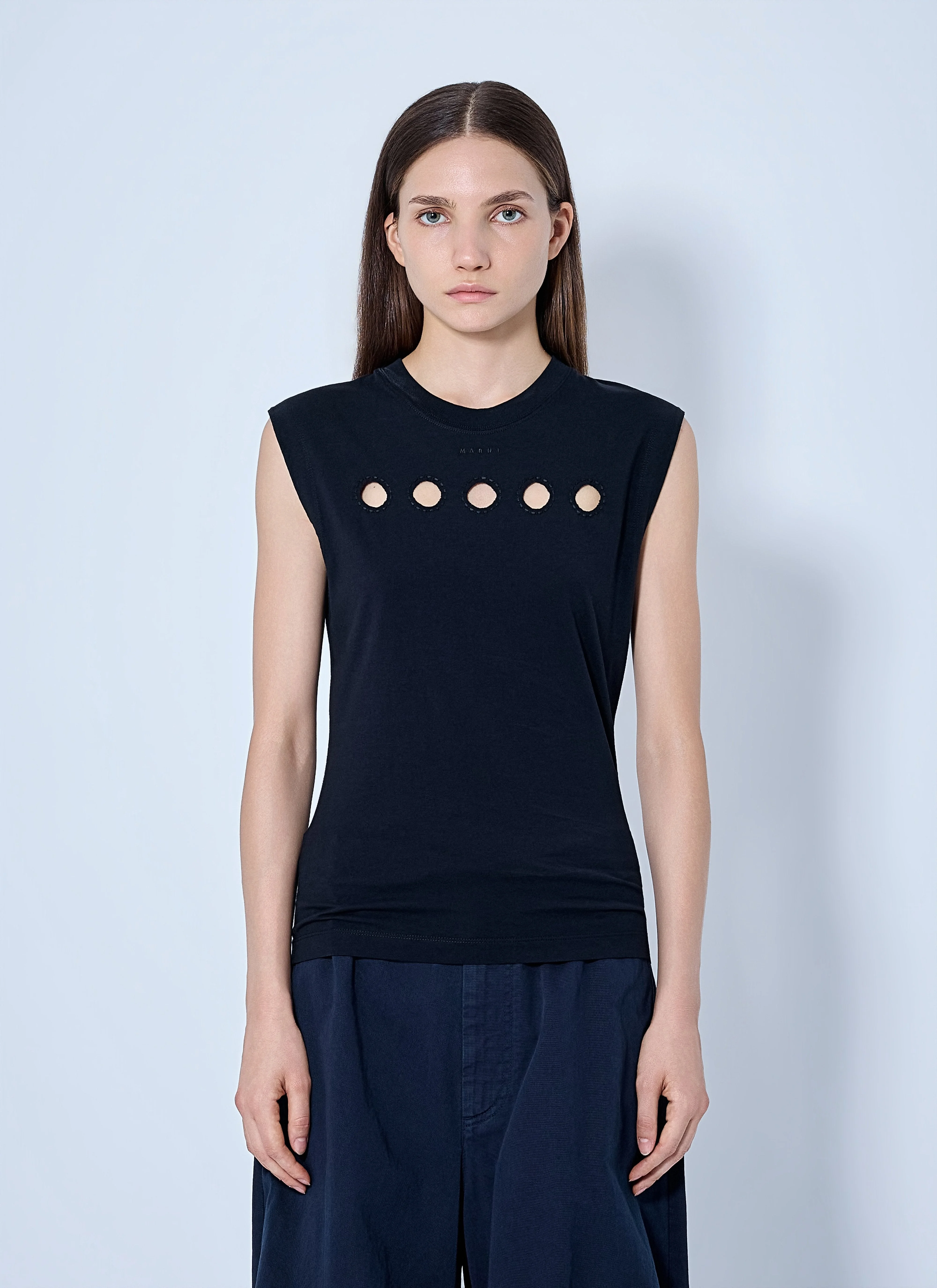 Marni Women Sleeveless Top With Cut-Out Detailing - 1