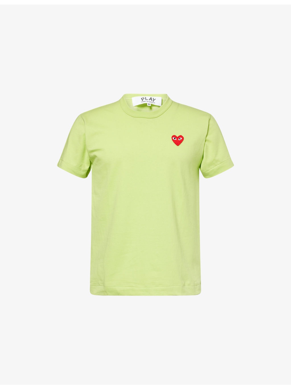 Embroidered Heart logo Crewneck Cotton-Jersey T-Shirt - 1