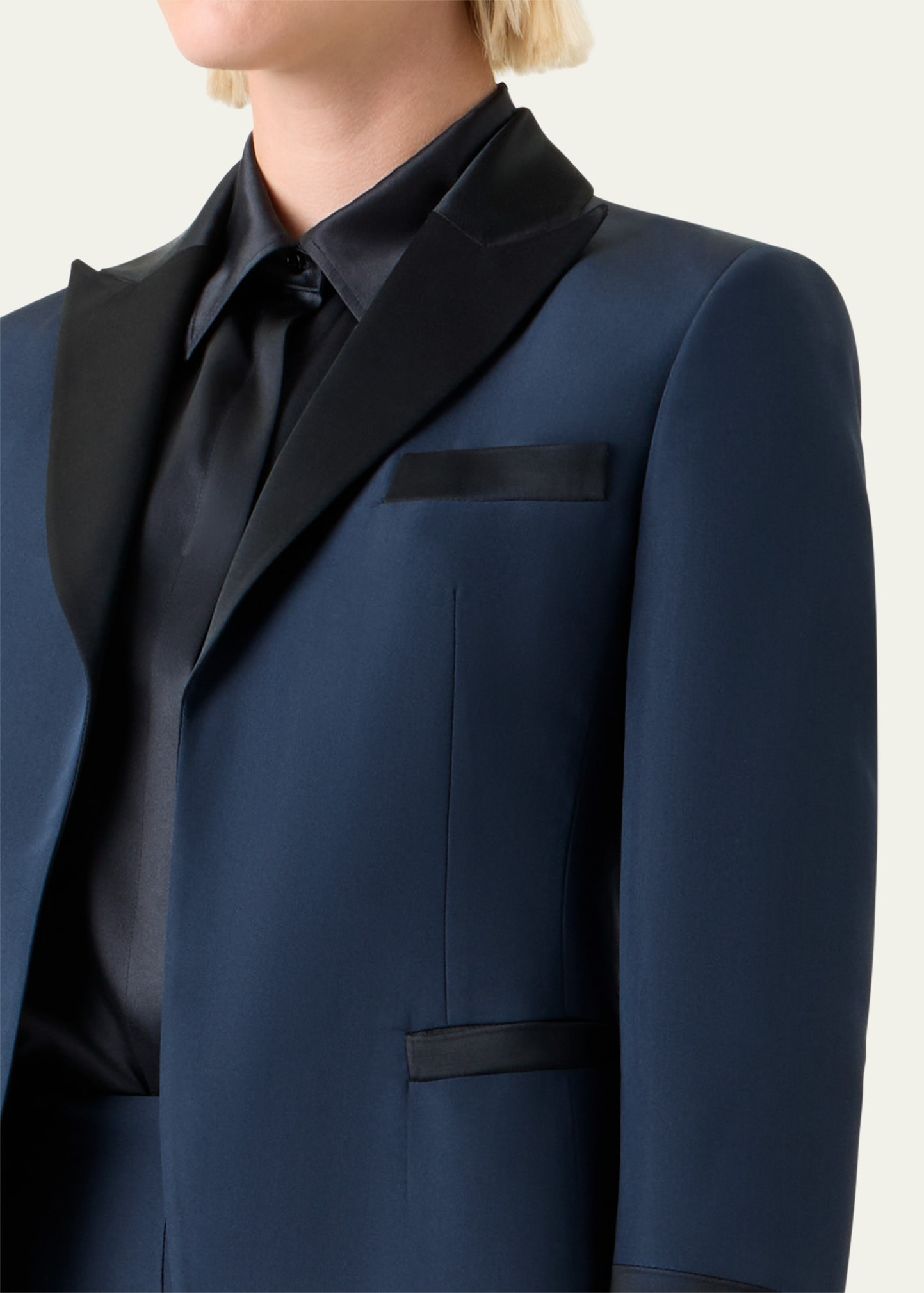 Deneuve Ottoman Silk-Blend Cutaway Jacket - 5