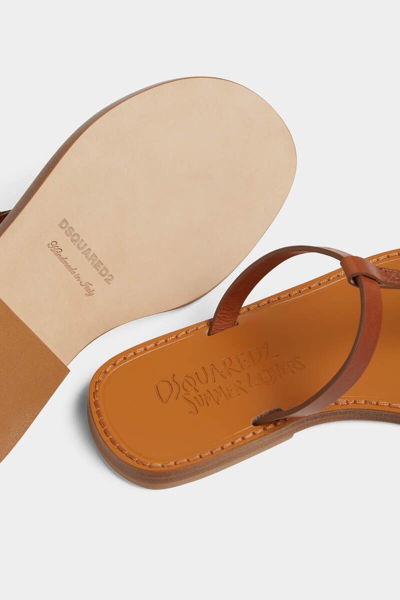 SUMMER LOVERS LEATHER SANDALS - 5