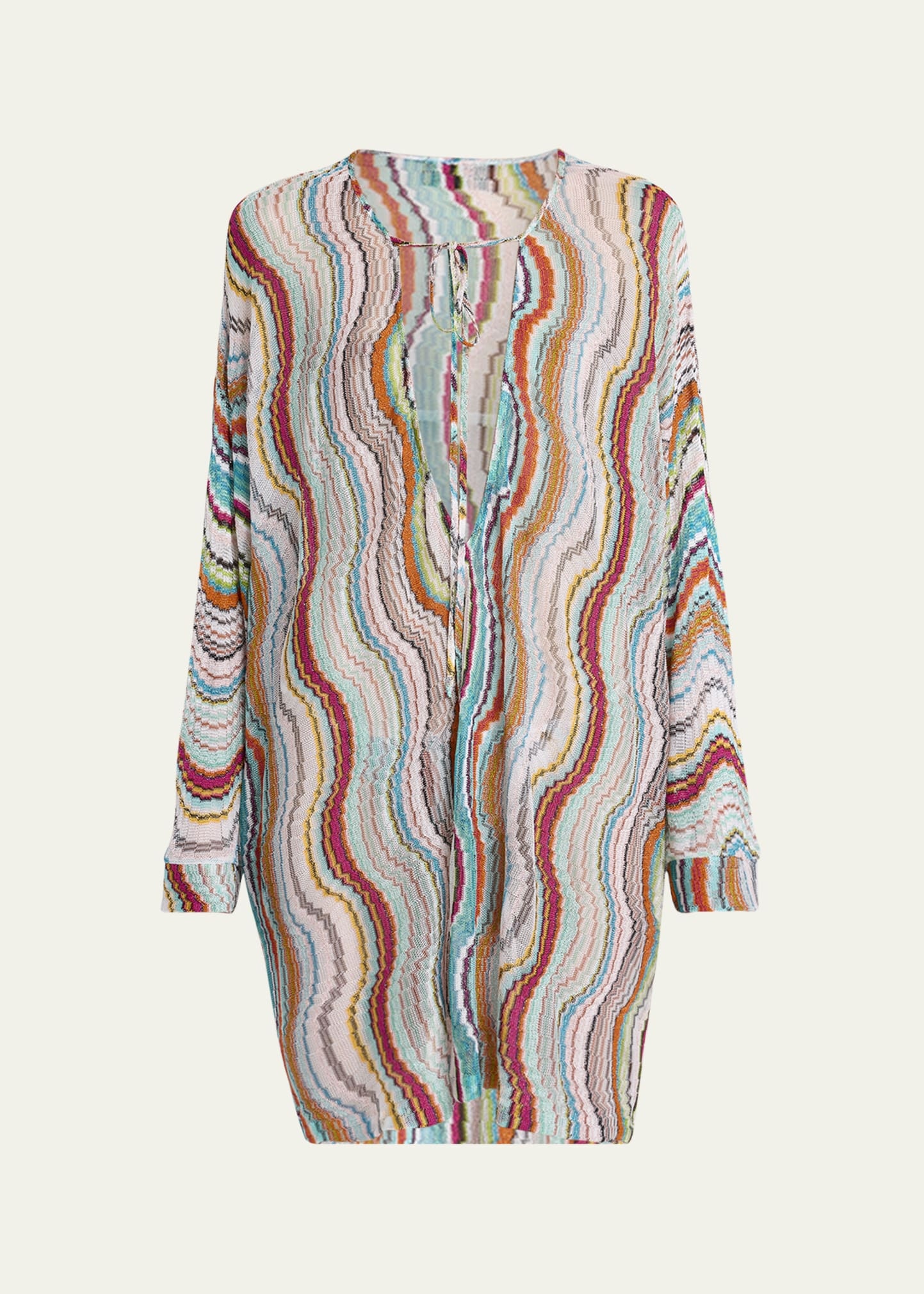 Tie-Front Tunic Coverup - 1