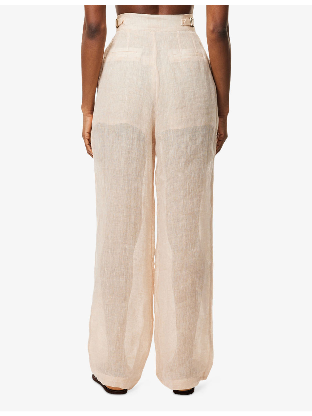 Sohag Semi-Sheer Linen Trousers - 4