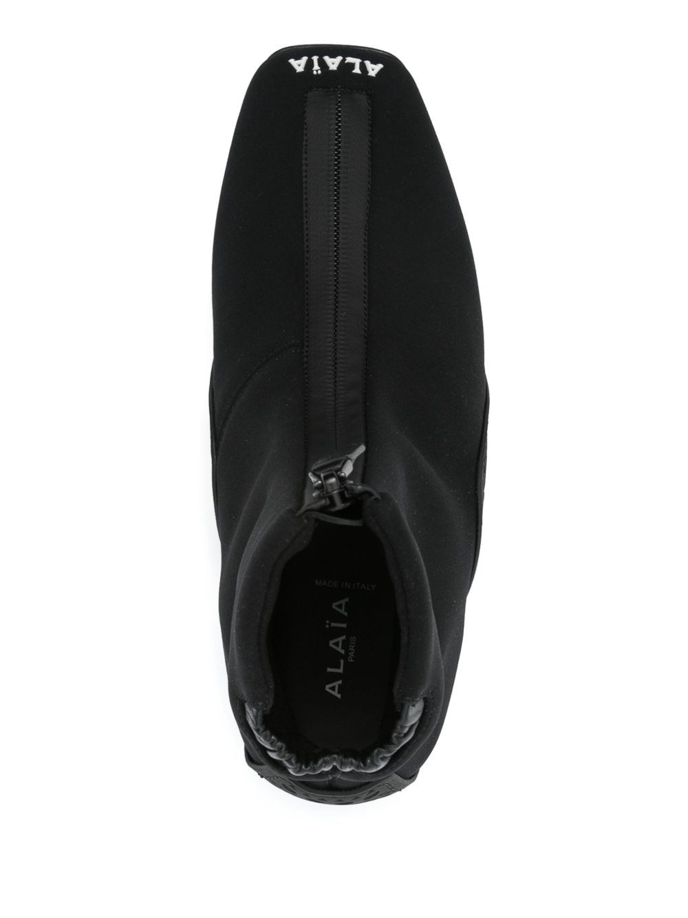 スニーカー ALAIA ZIPPED ANKLE SNEAKERS Alaïa Zipped Ankle Sneakers in Black | Lyst