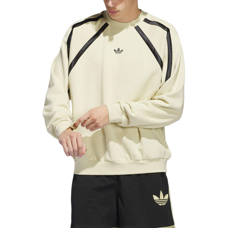 adidas adidas Basketball Graphic Crewneck Sweatshirt 'White Black' IR6384 outlook