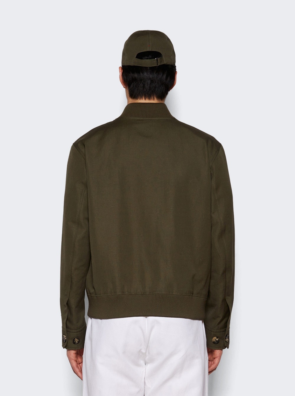 Kiku Cotton Linen Bomber Jacket Leaf Tea - 5