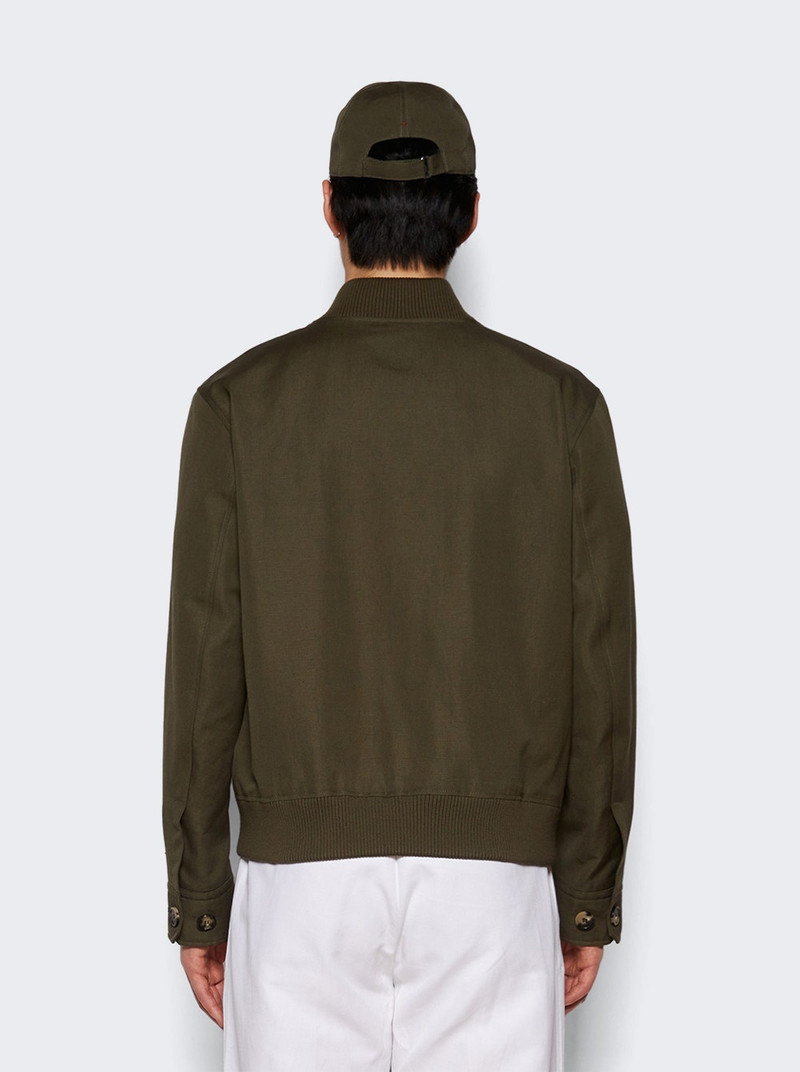 Kiku Cotton Linen Bomber Jacket Leaf Tea 5