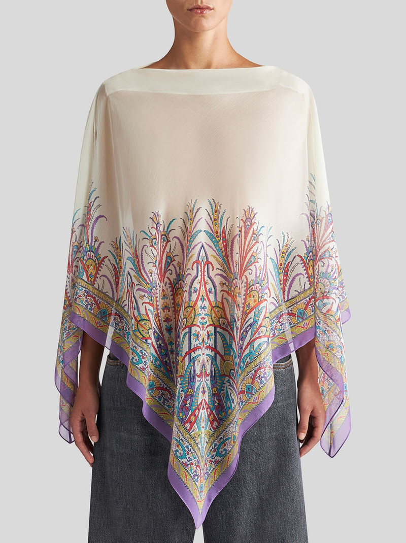 Etro BEACH PONCHO WITH PRINT outlook