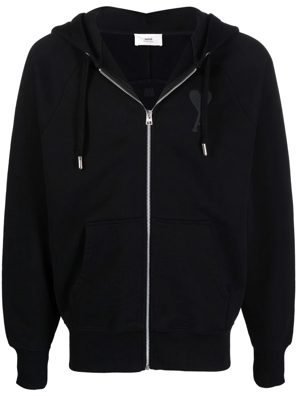 logo-print zipped hoodie - 1