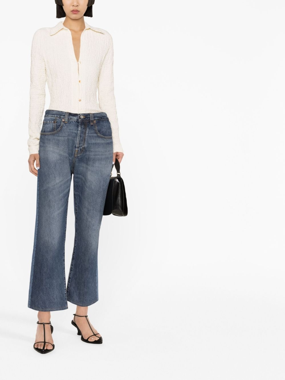 cropped flared jeans - 3