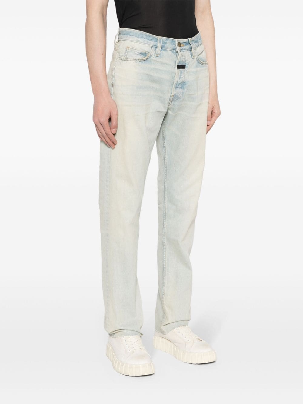 logo-tag mid-rise straight-leg jeans - 3