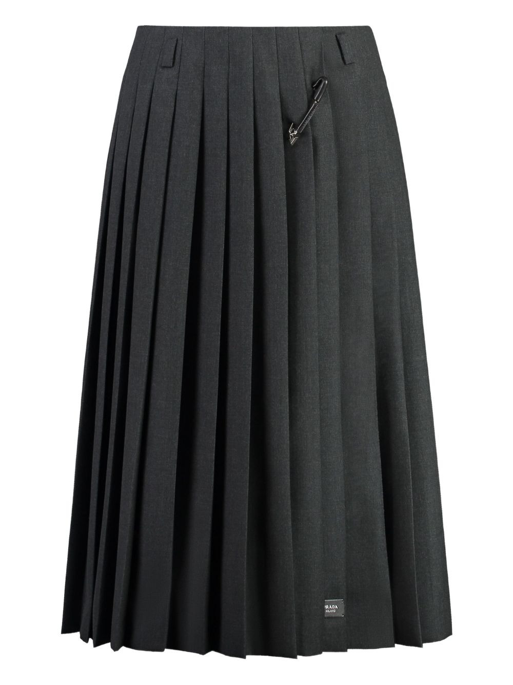 pleated brooch midi skirt - 1