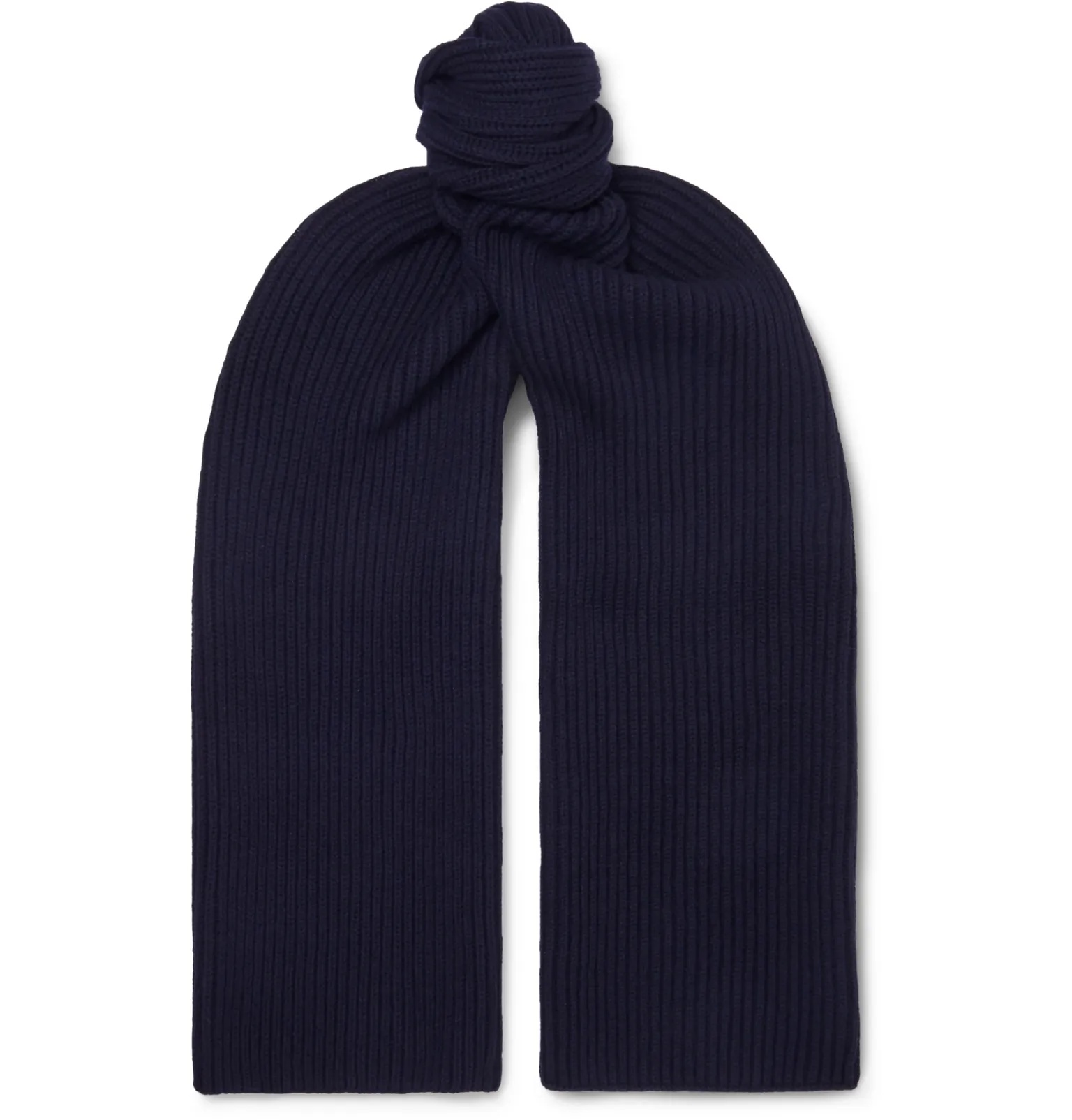 Ribbed Merino Wool and Cashmere-Blend Scarf - 1