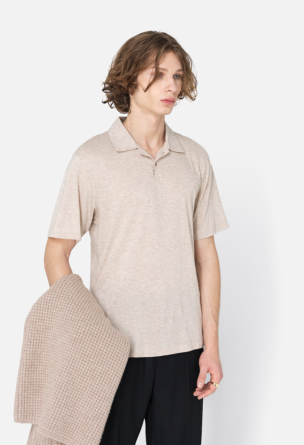 COTTON CASHMERE POLO - 2