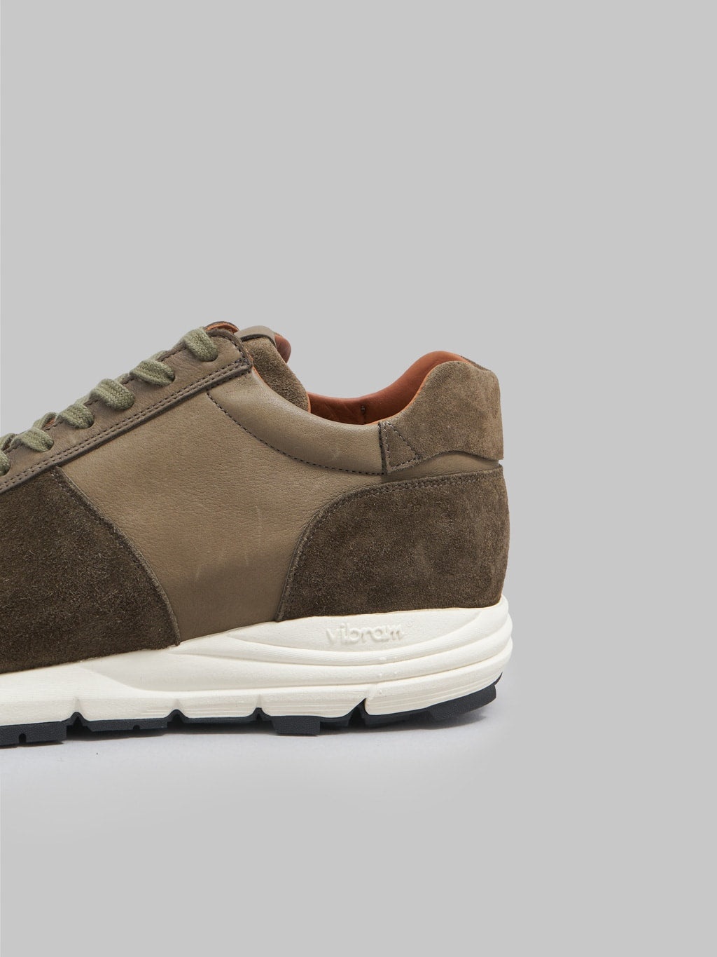 Viberg Sneaker Dark Olive Janus Calf Suede - 10