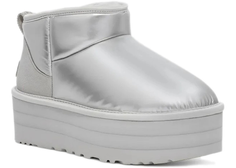 UGG UGG Ultra Mini Platform Hi Shine Boot Silver (Women's) outlook