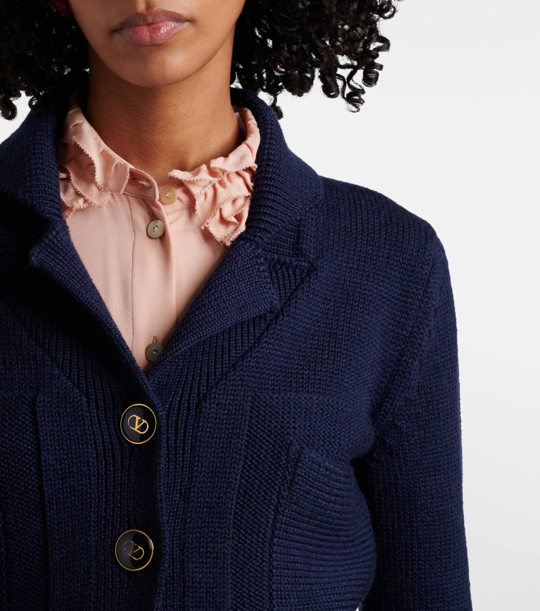 Wool and cotton cardigan - 4