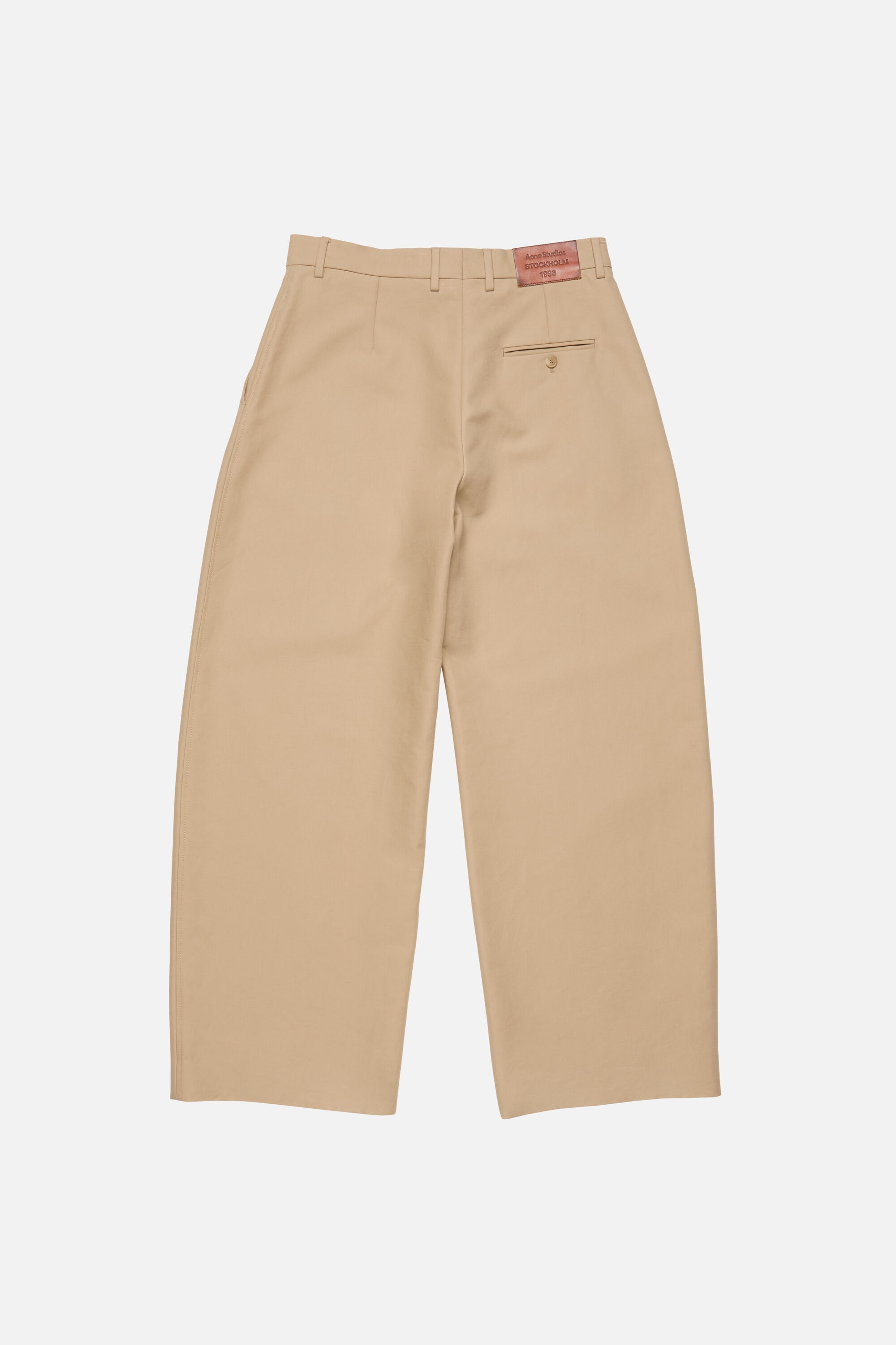 Tailored satin trousers - Beige - 7