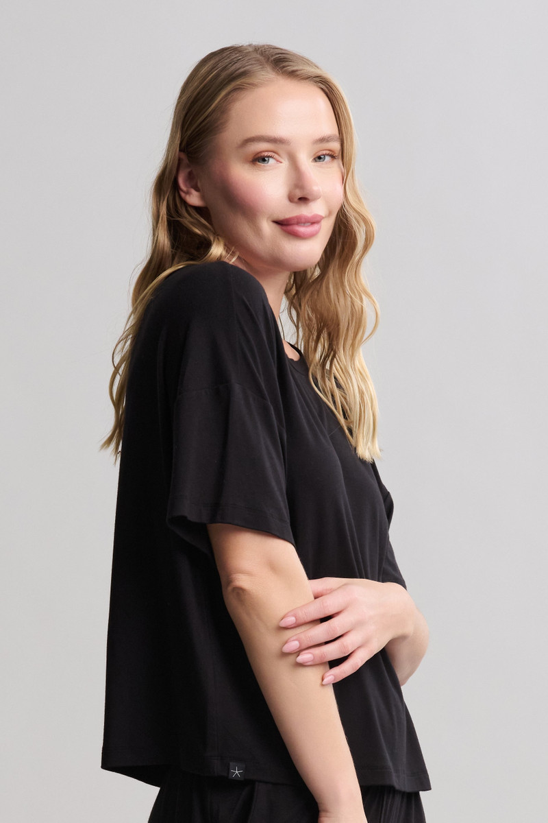 Barefoot Dreams Ultra Soft Jersey Short Sleeve Boxy Tee outlook
