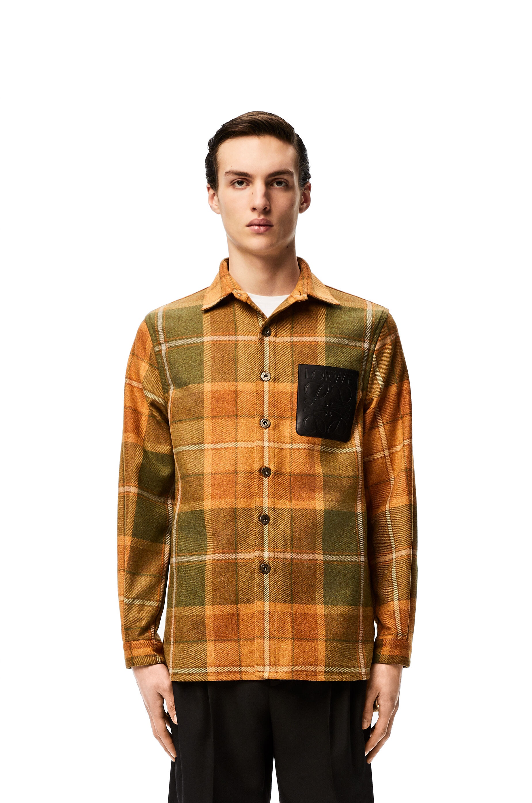 Overshirt in check wool - 3