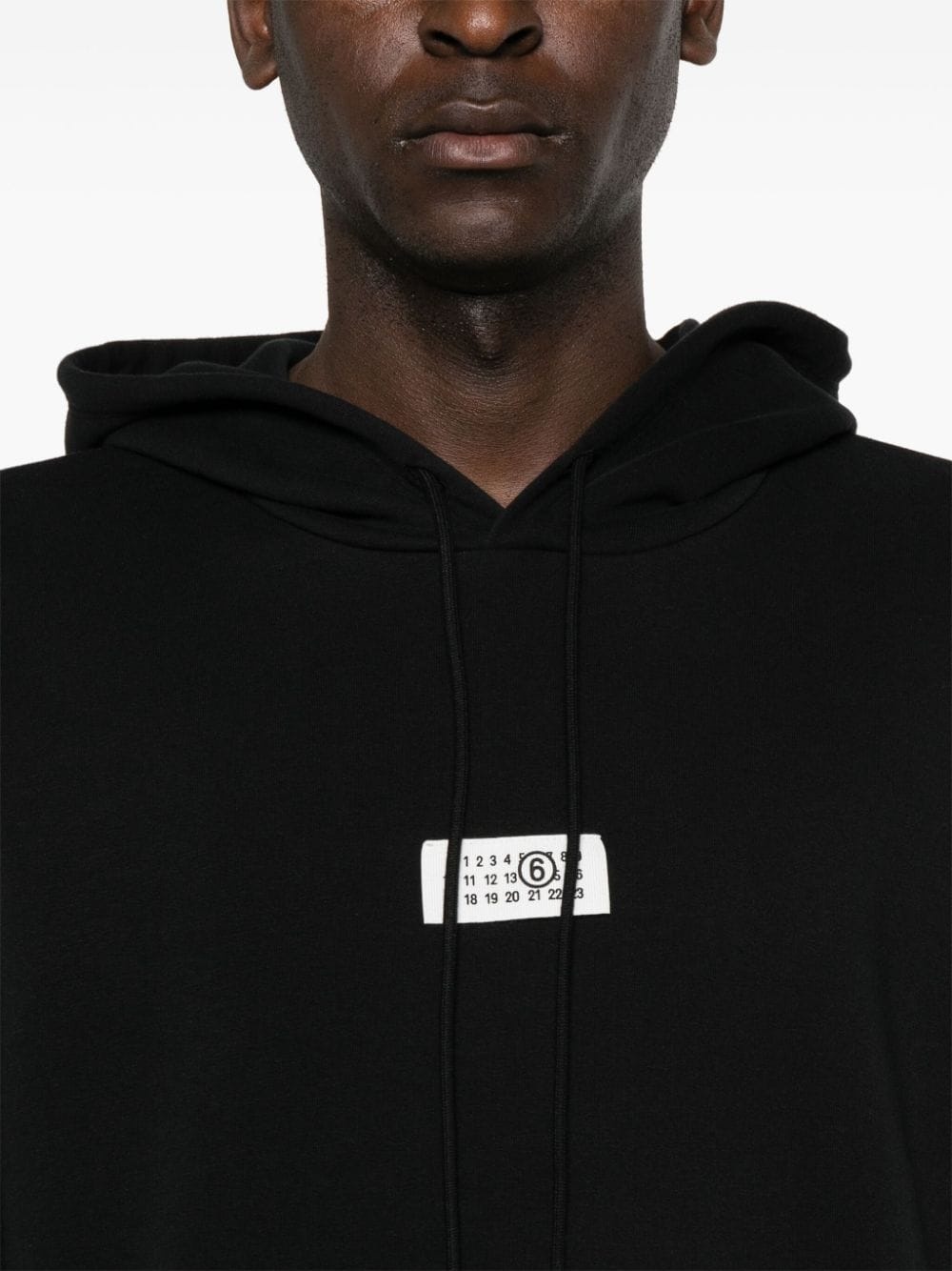 numbers-motif jersey hoodie - 5
