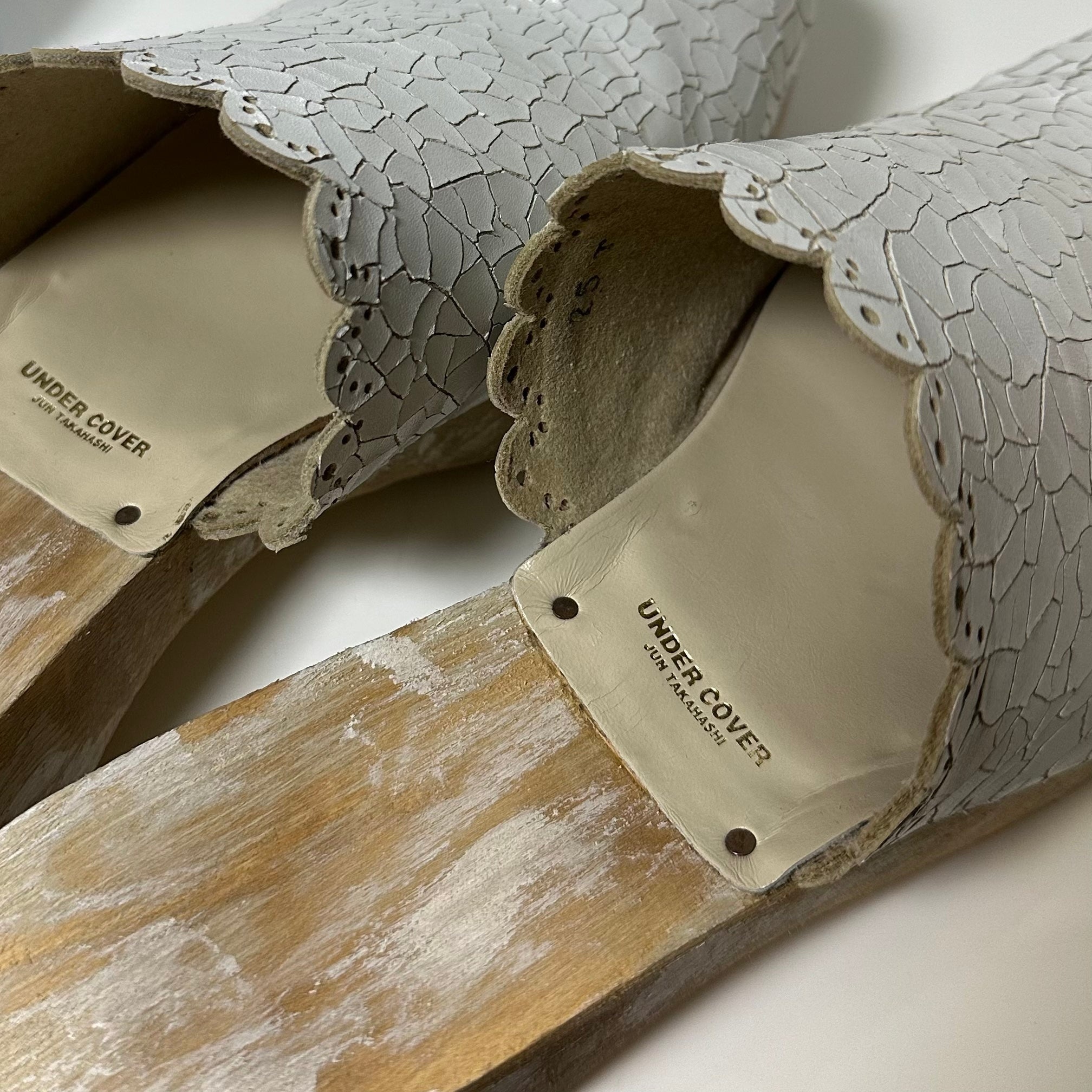 UNDERCOVER Spring Summer 2005 "But Beautiful Ⅱ" Wooden Sole Sandals - 5