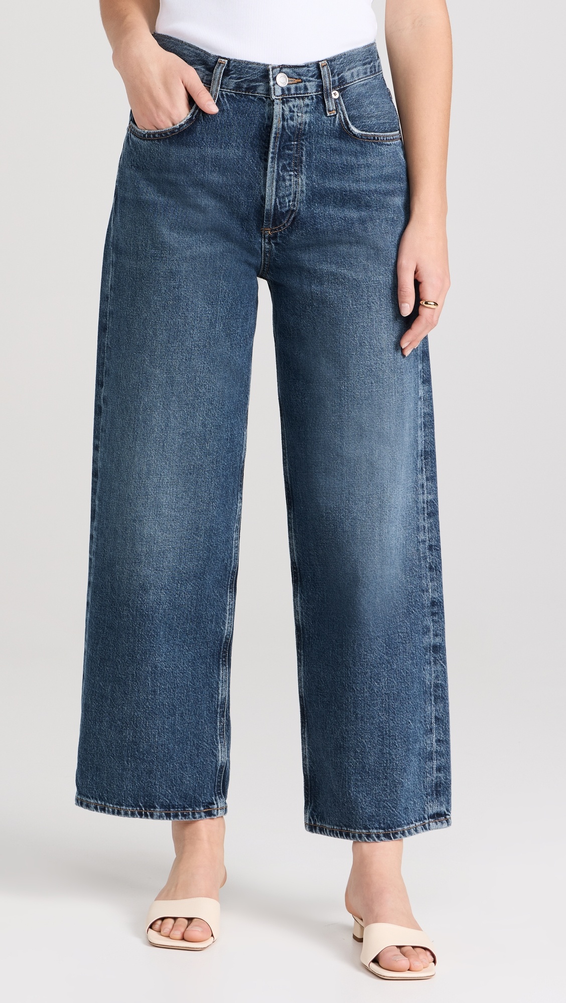 Ren: High Rise Wide Leg Jeans - 6