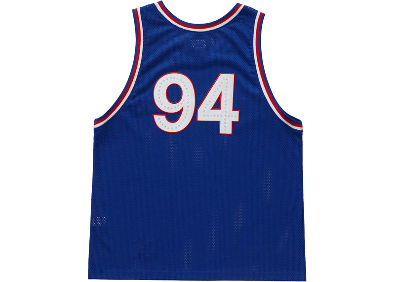 Supreme Supreme Rhinestone Basketball Jersey Royal outlook