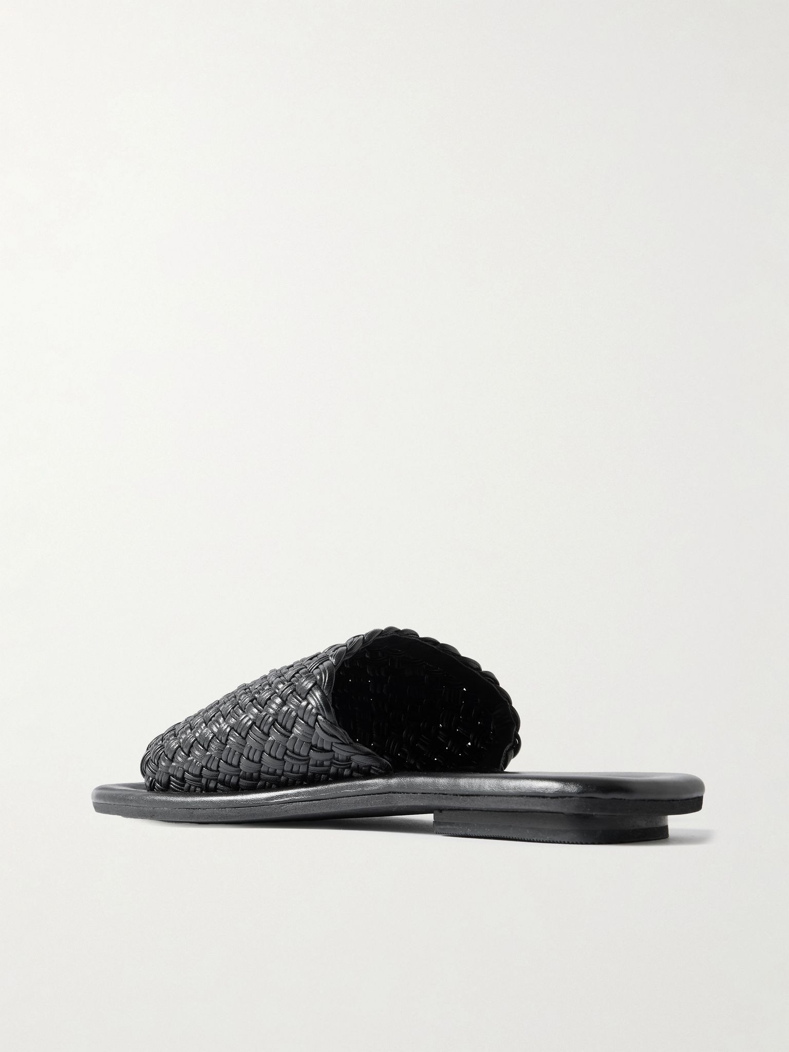 Woven leather sandals Black - 3