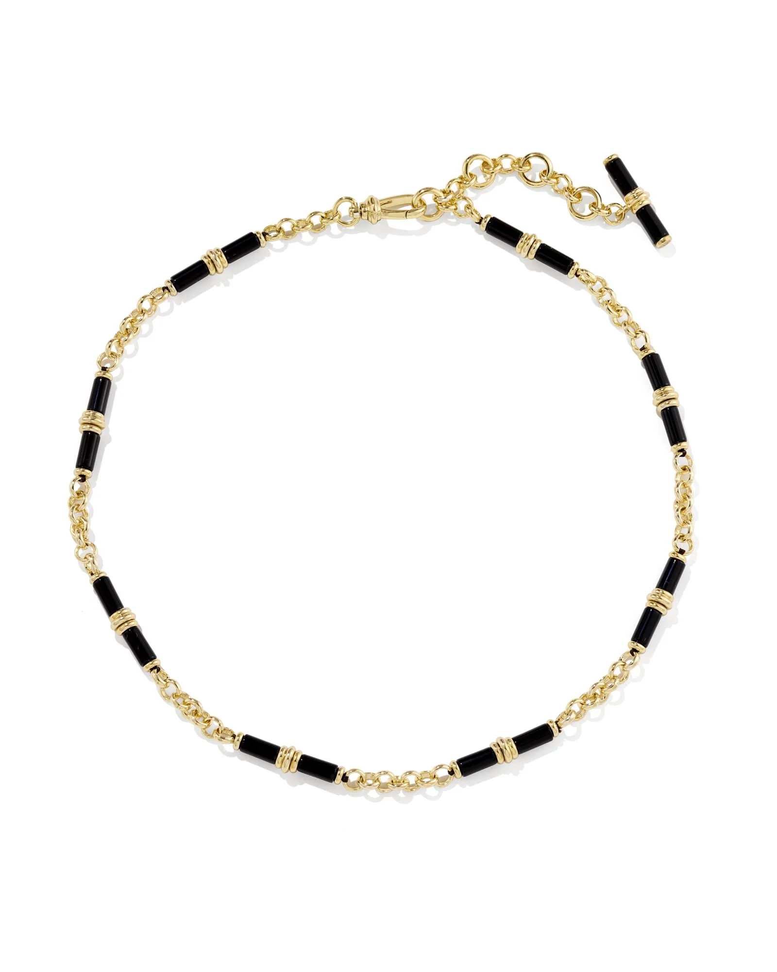 Bree Gold Beaded Link and Chain Necklace - 1