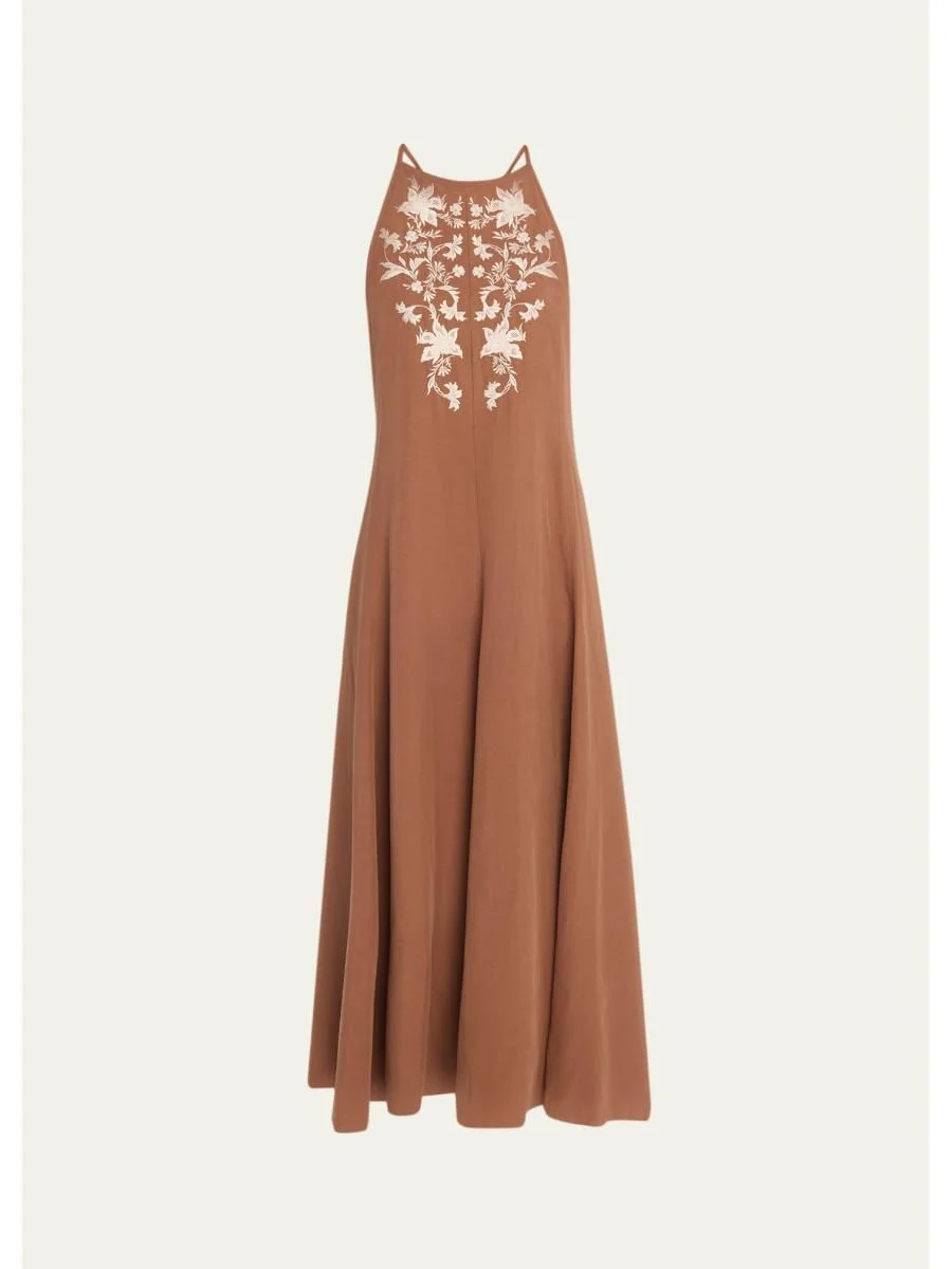 Regina Embroidered Maxi Dress - 1